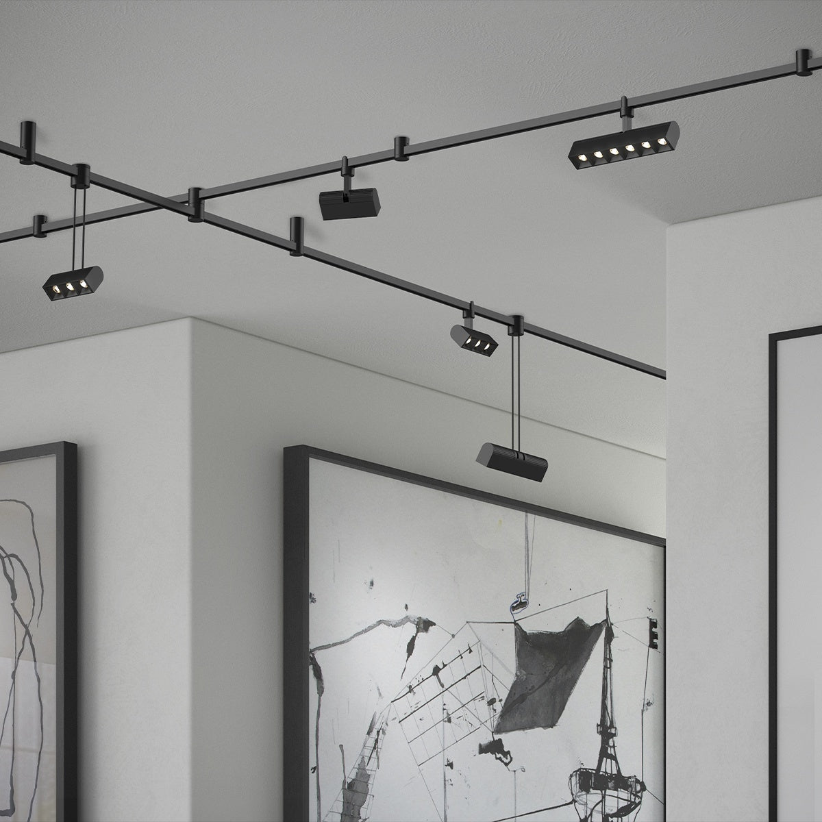 SONNEMAN, SUSPENDERS 2-BAR FREEFORM SURFACE MOUNT, SEMI FLUSH MOUNT LIGHT