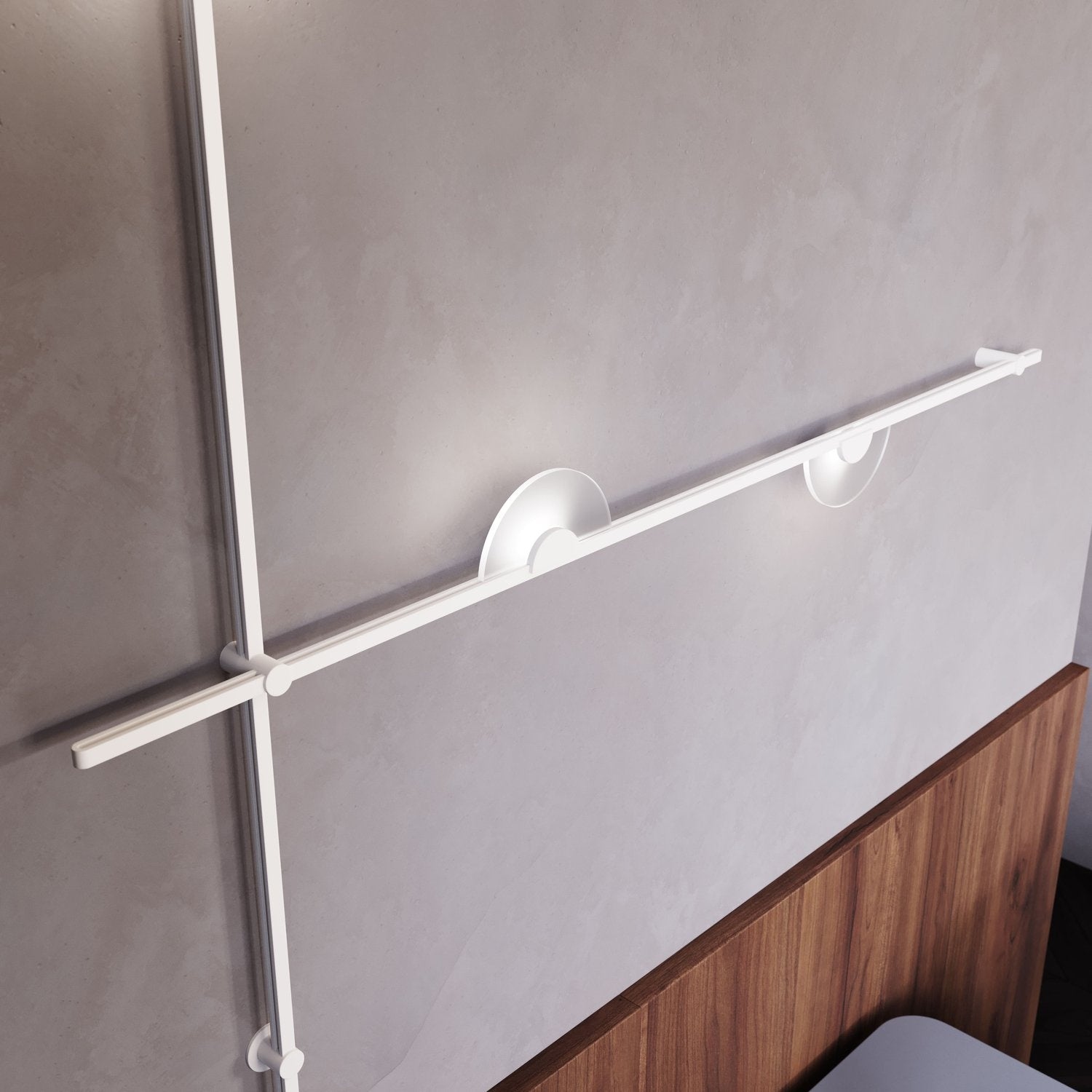 SONNEMAN, SUSPENDERS 2-BAR WALL MOUNT, WALL SCONCES
