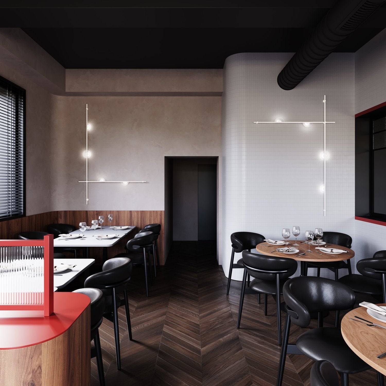 SONNEMAN, SUSPENDERS 2-BAR WALL MOUNT, WALL SCONCES