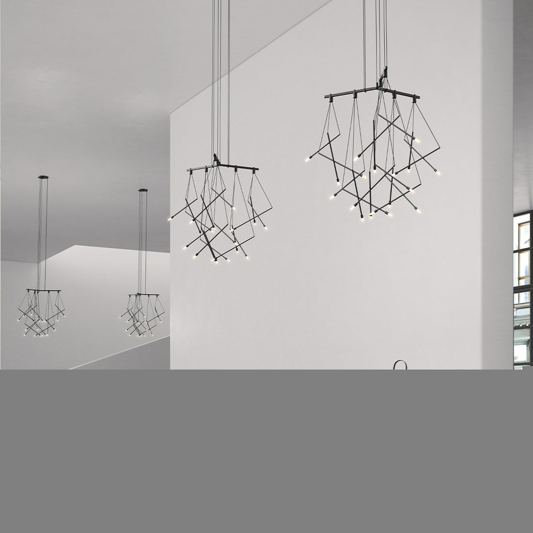 SONNEMAN, SUSPENDERS TRI-BAR: 1-TIER, PENDANT LIGHT