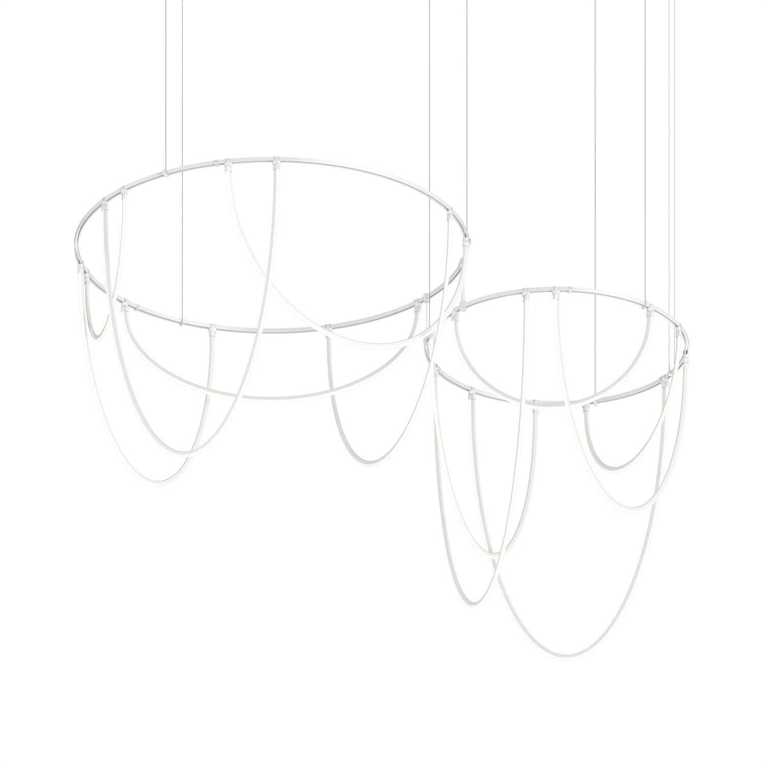 SONNEMAN, SUSPENDERS 2-BAR OFFSET RING, PENDANT LIGHT