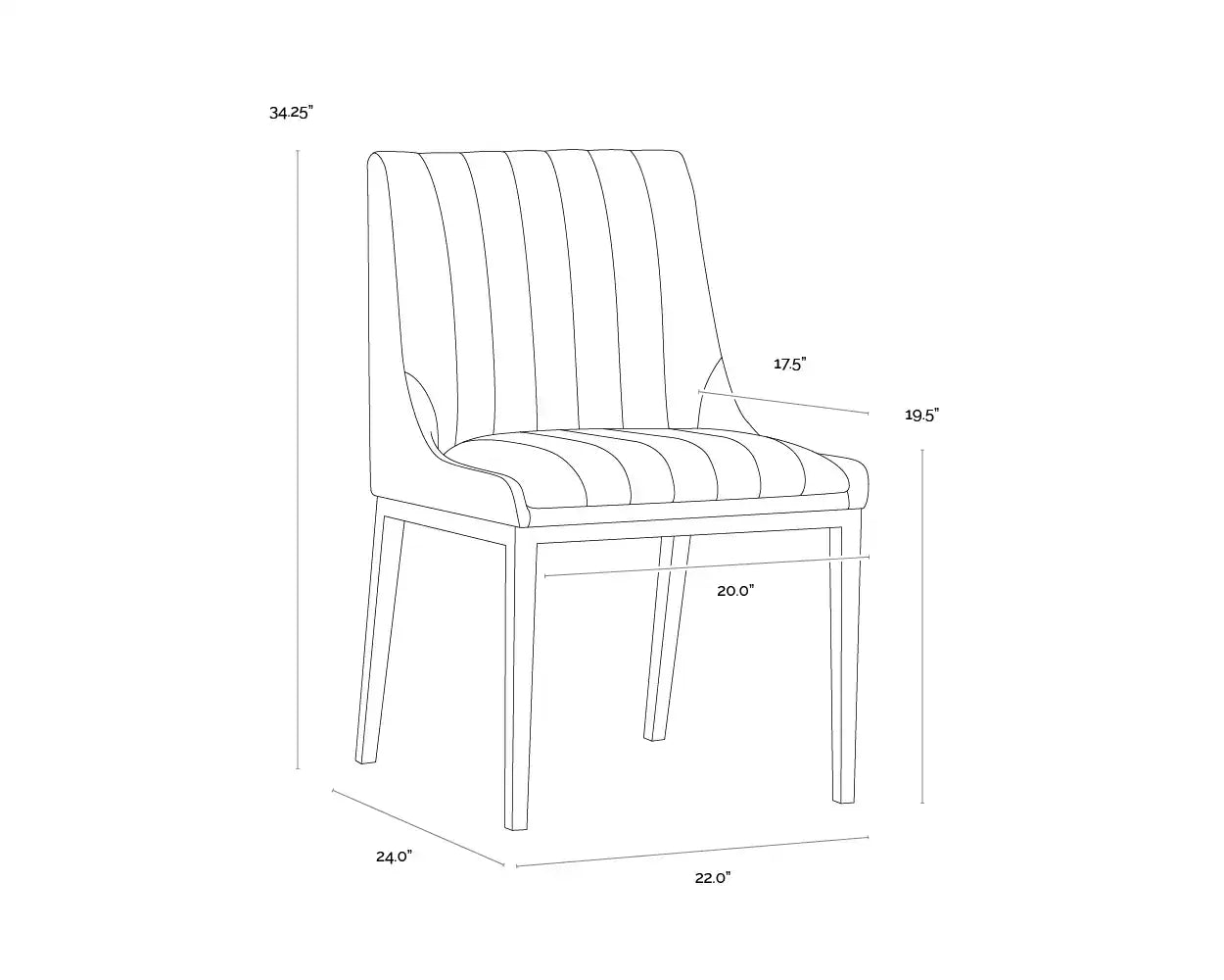 Sunpan HALDEN DINING CHAIR - VINTAGE BLUE - Dining Chairs