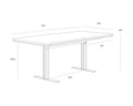 Sunpan AMBROSIA DINING TABLE - Dining Tables