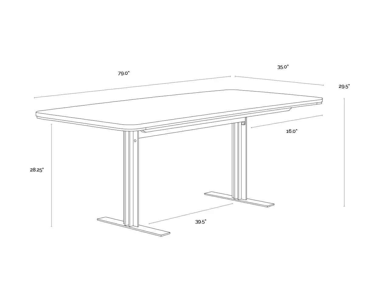 Sunpan AMBROSIA DINING TABLE - Dining Tables