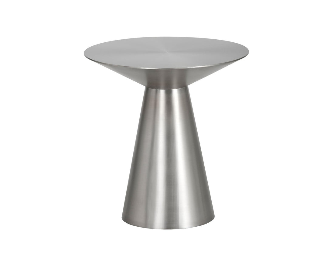 CARMEL END TABLE - STAINLESS STEEL - Side