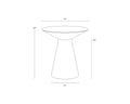CARMEL END TABLE - STAINLESS STEEL - Side