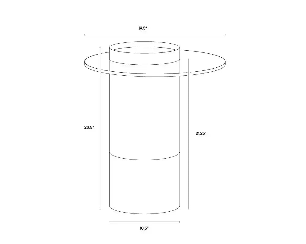 Sunpan HARU END TABLE - Side