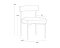 Sunpan SENECA DINING CHAIR - ANTIQUE BRASS - ARENA CEMENT - Dining Chairs