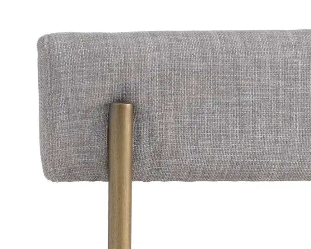 Sunpan SENECA DINING CHAIR - ANTIQUE BRASS - ARENA CEMENT - Dining Chairs