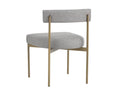 Sunpan SENECA DINING CHAIR - ANTIQUE BRASS - ARENA CEMENT - Dining Chairs