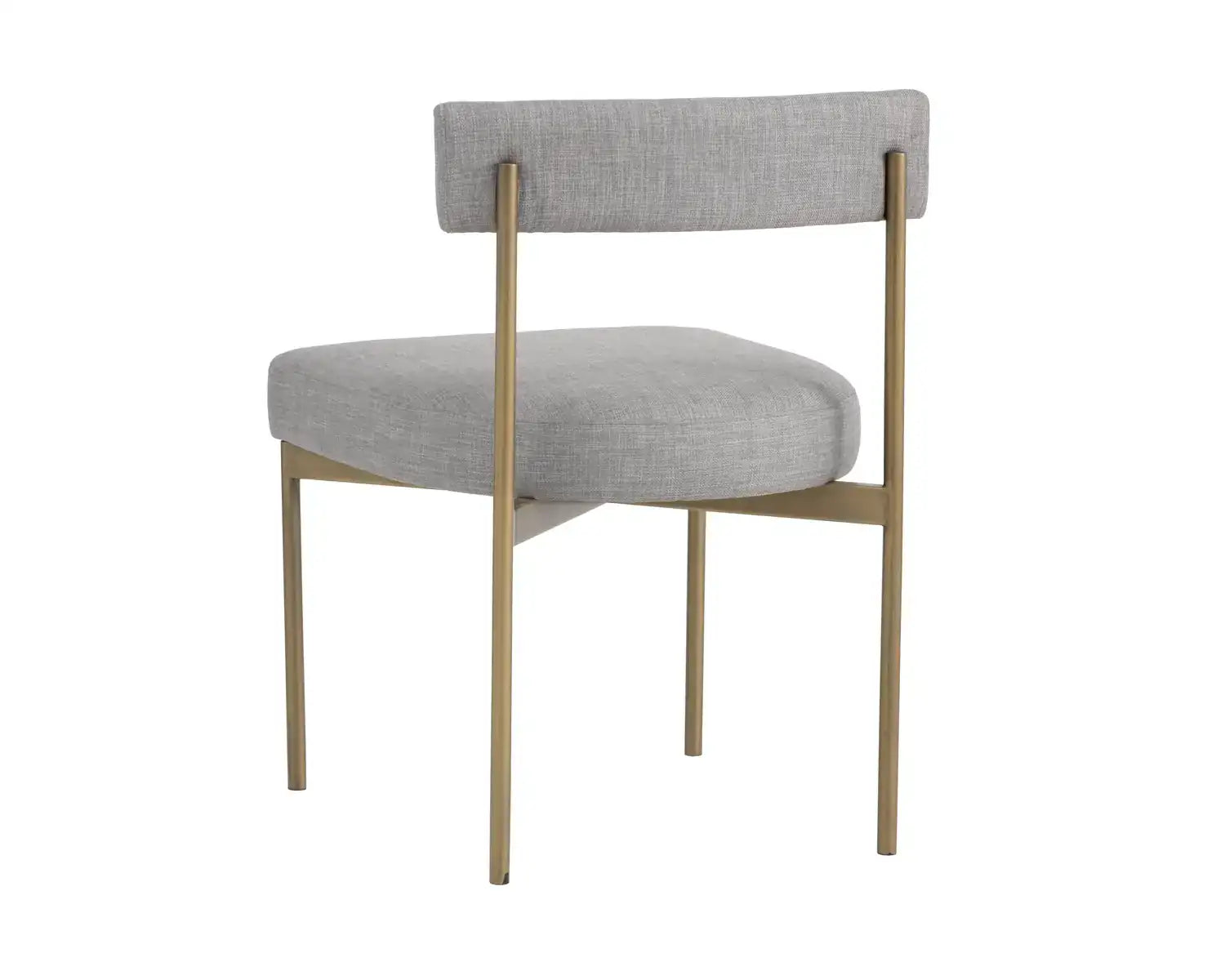 Sunpan SENECA DINING CHAIR - ANTIQUE BRASS - ARENA CEMENT - Dining Chairs