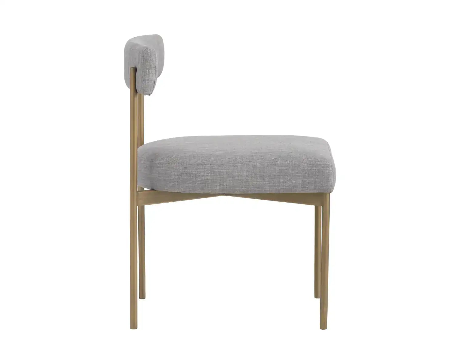 Sunpan SENECA DINING CHAIR - ANTIQUE BRASS - ARENA CEMENT - Dining Chairs