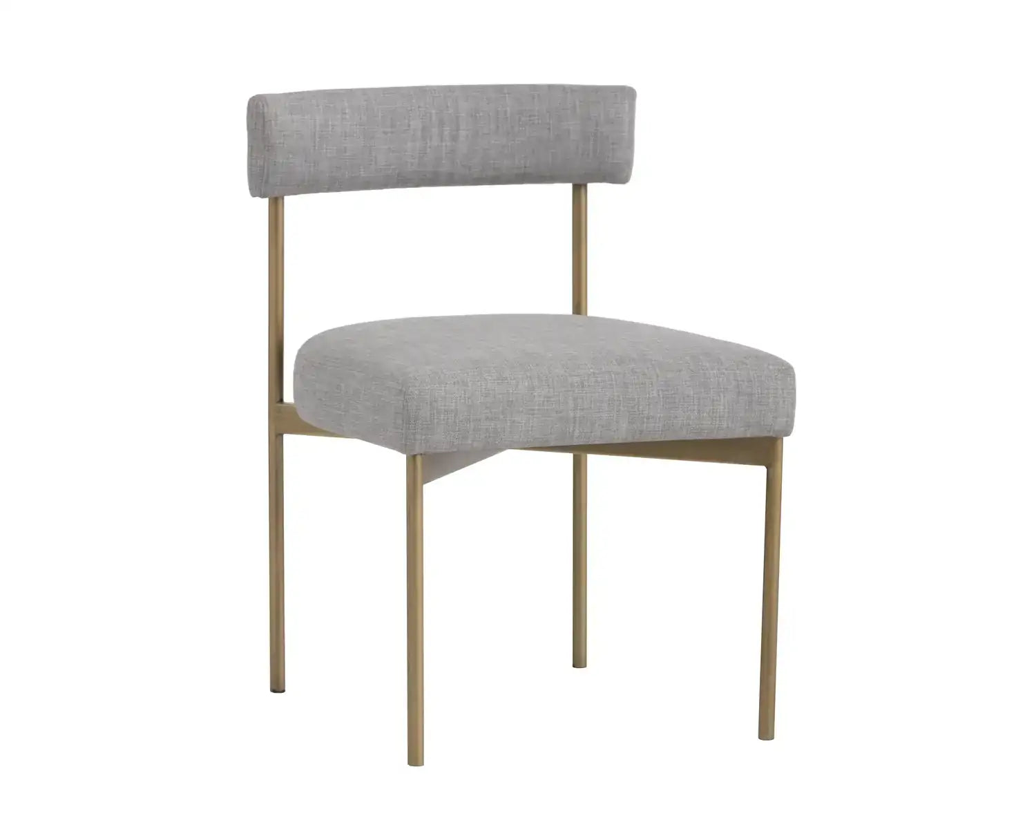 Sunpan SENECA DINING CHAIR - ANTIQUE BRASS - ARENA CEMENT - Dining Chairs