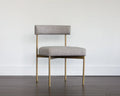 Sunpan SENECA DINING CHAIR - ANTIQUE BRASS - ARENA CEMENT - Dining Chairs
