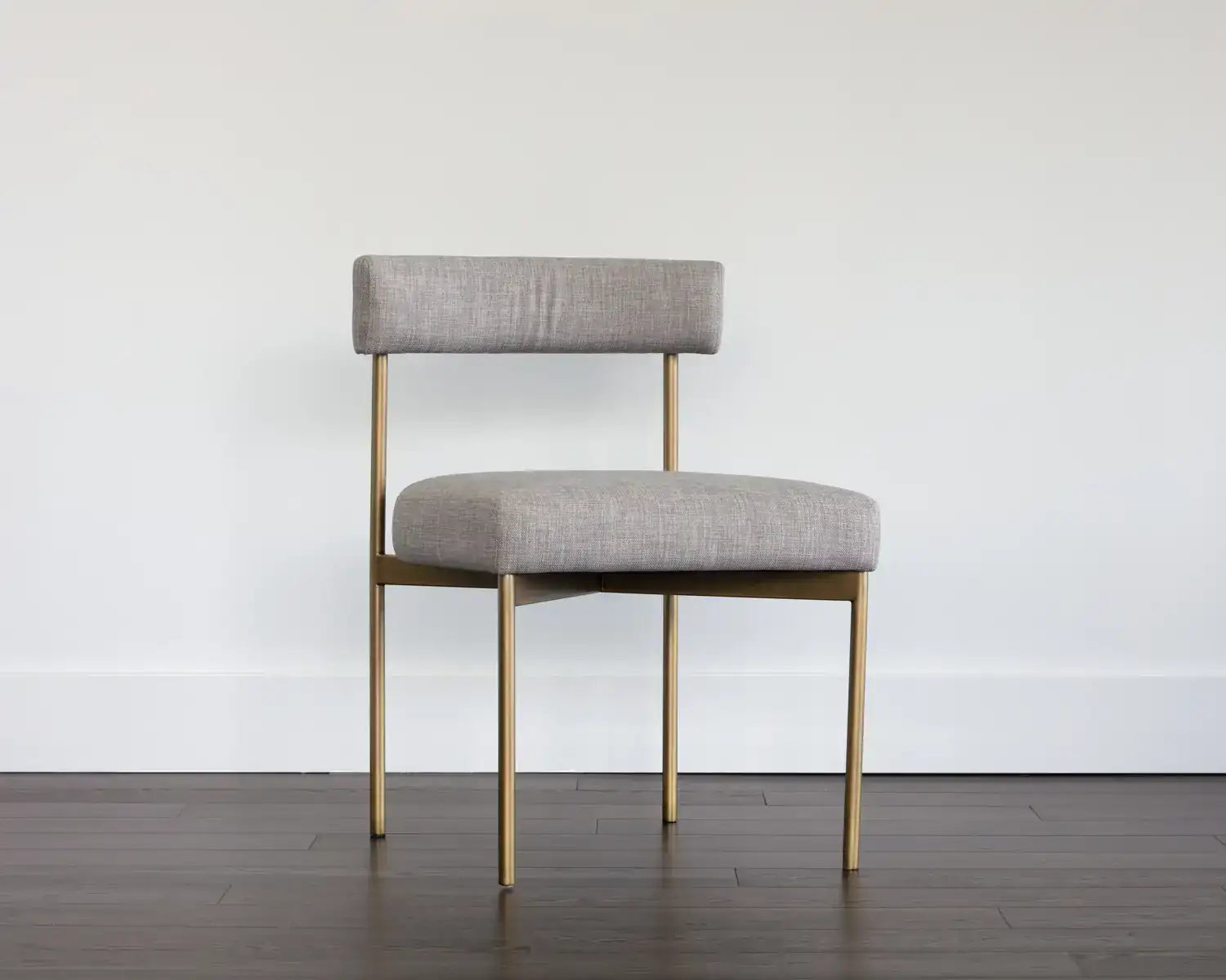 Sunpan SENECA DINING CHAIR - ANTIQUE BRASS - ARENA CEMENT - Dining Chairs