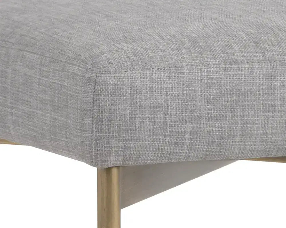 Sunpan SENECA DINING CHAIR - ANTIQUE BRASS - ARENA CEMENT - Dining Chairs