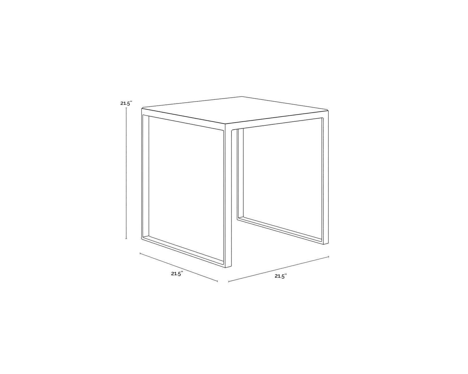 Sunpan EVERT END TABLE - Side