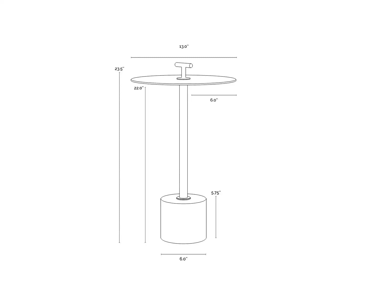 Sunpan SIA END TABLE - Side