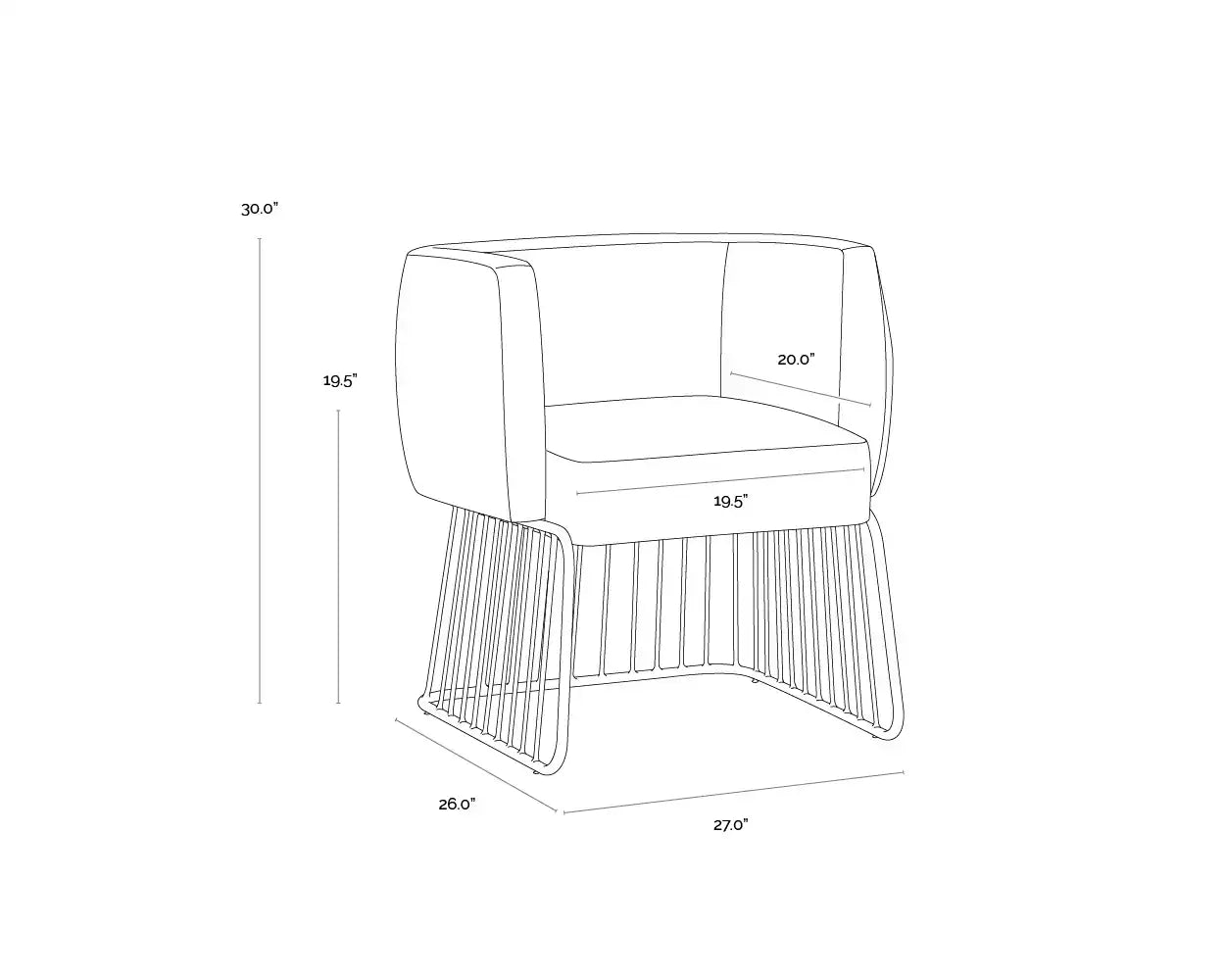 Sunpan GALA DINING ARMCHAIR - Dining Chairs