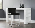 DEAN COUNTER STOOL - STAINLESS STEEL - CANTINA BLACK - Bar Stools