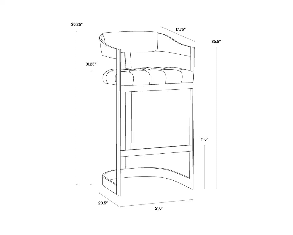 Sunpan BEAUMONT BARSTOOL - Bar Stools