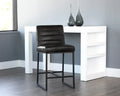 SPYROS COUNTER STOOL - COAL BLACK - Bar Stools