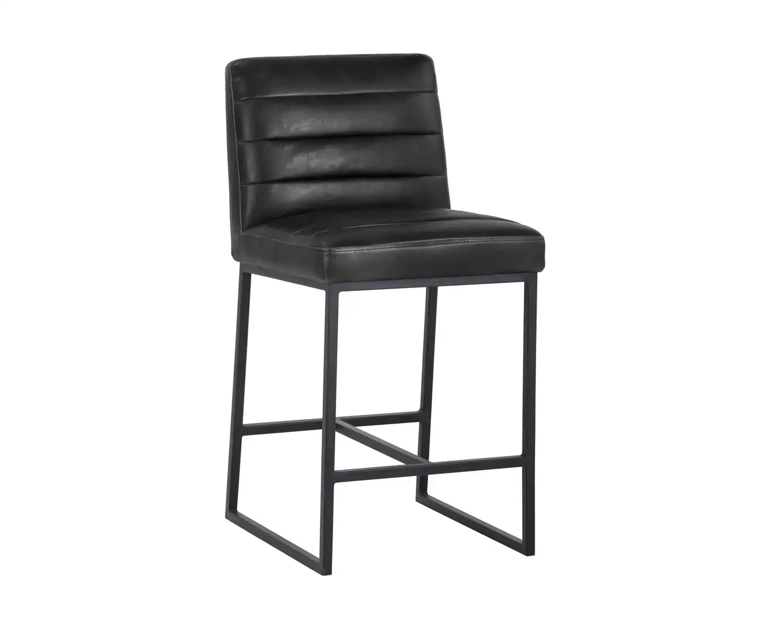 SPYROS COUNTER STOOL - COAL BLACK - Bar Stools