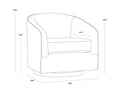 Sunpan HAZEL SWIVEL LOUNGE CHAIR - Lounge