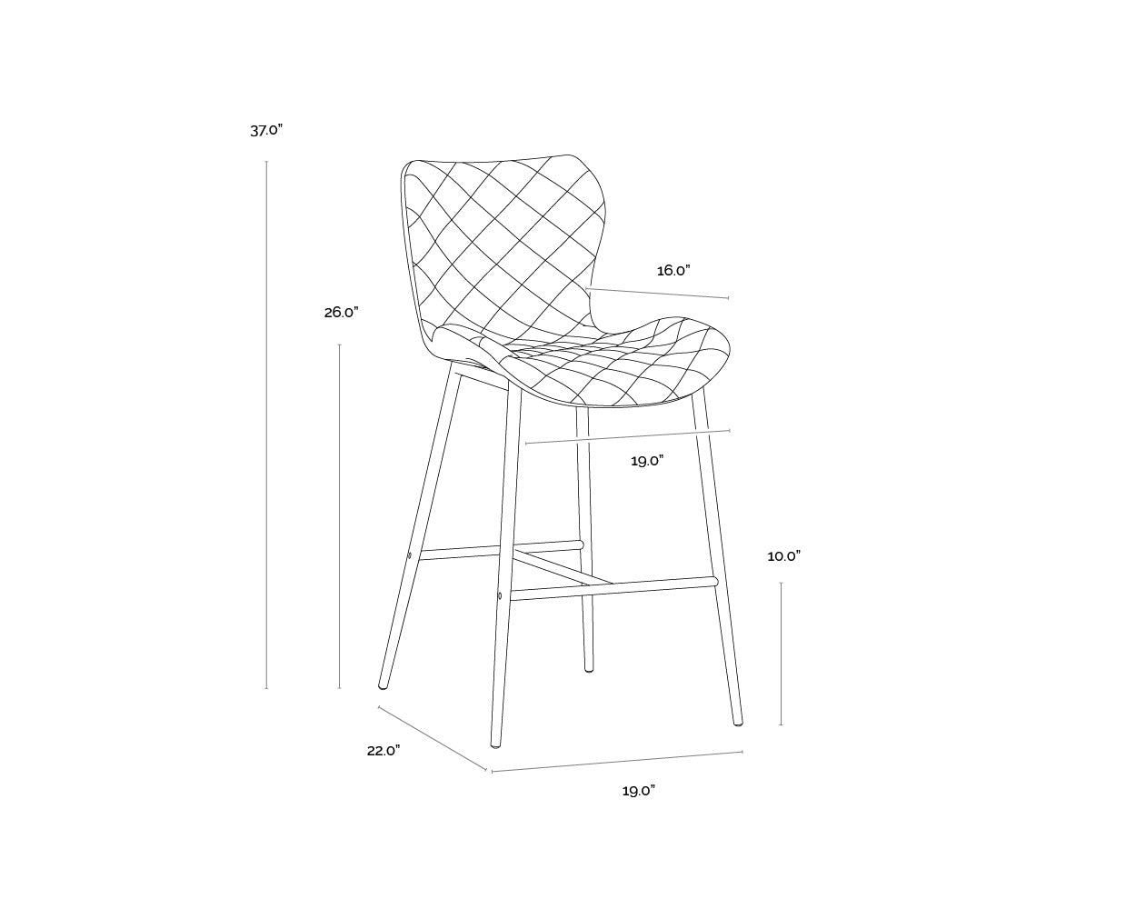 Sunpan, LYLA COUNTER STOOL, BENCHES, OTTOMAN & STOOLS