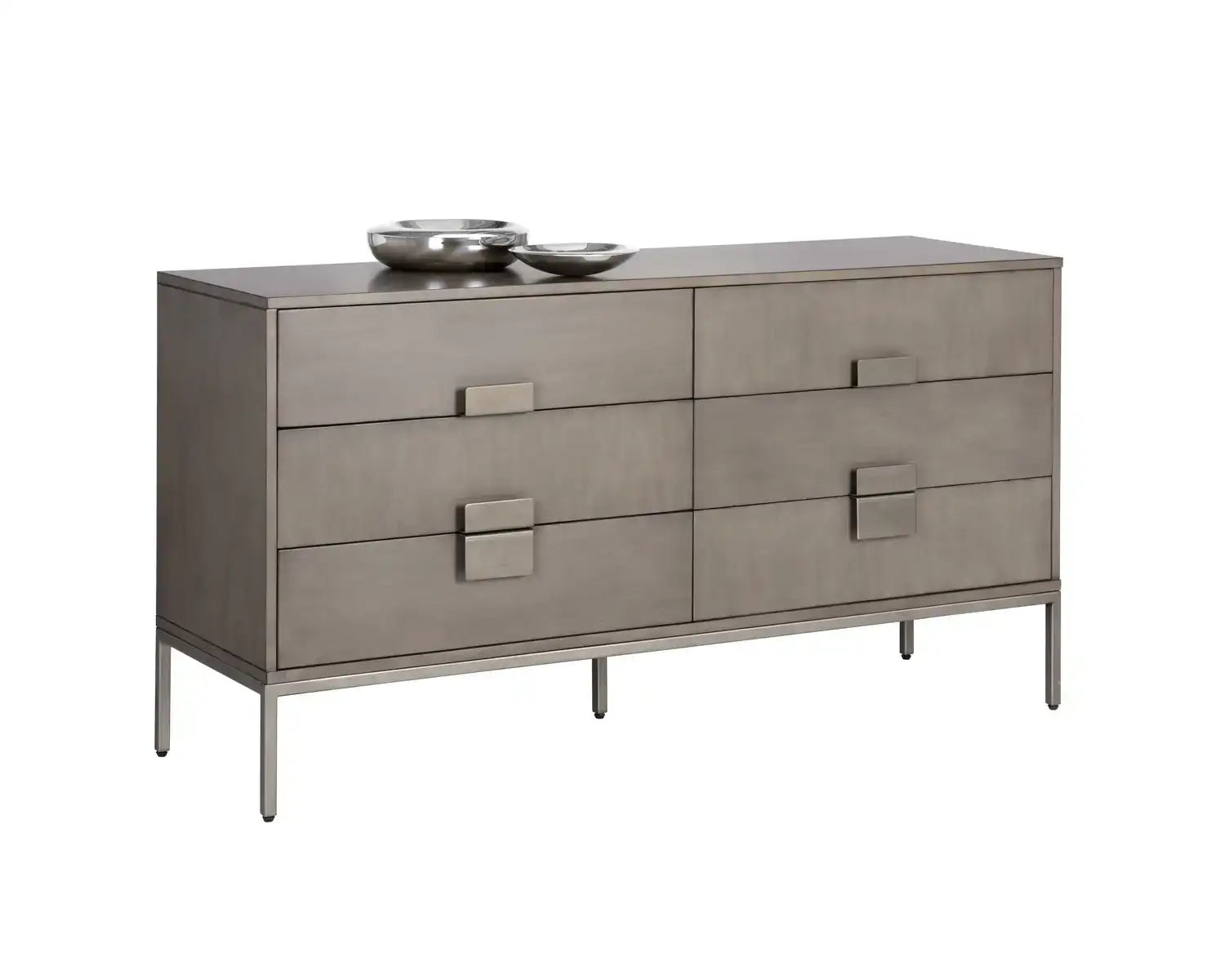 JADE DRESSER - ANTIQUE SILVER - ASH GREY - Dressers