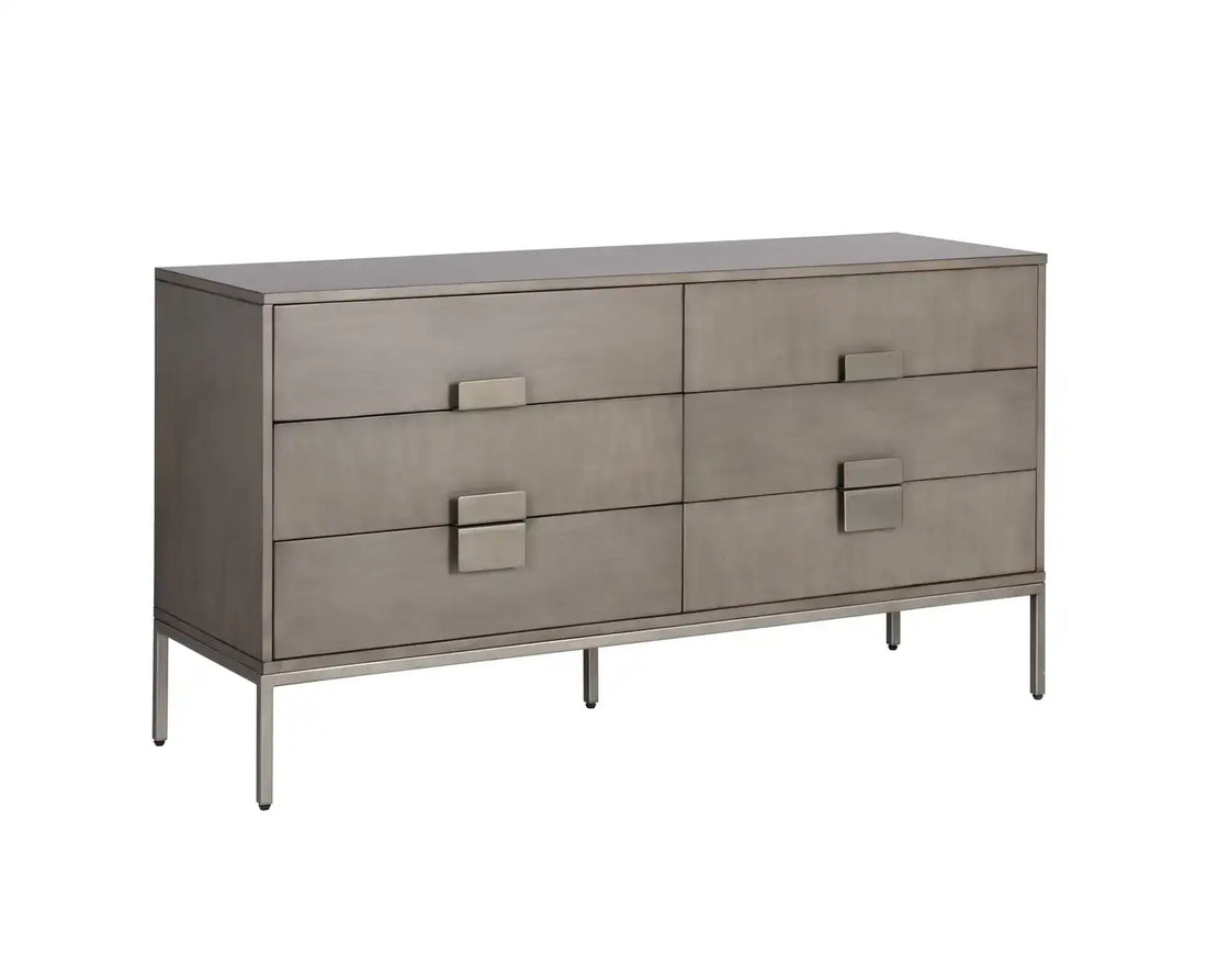 JADE DRESSER - ANTIQUE SILVER - ASH GREY - Dressers