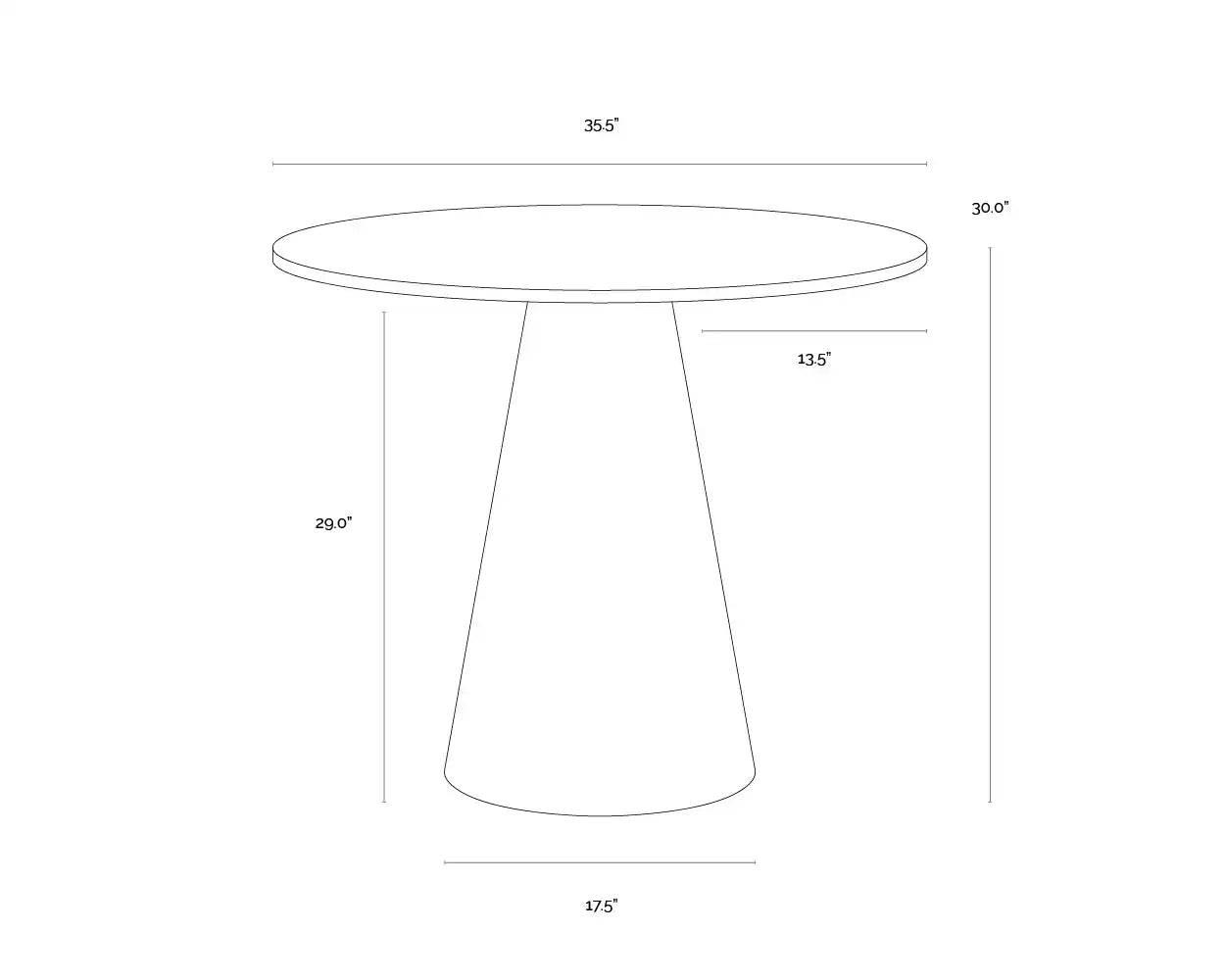 Sunpan DAMON BISTRO TABLE - Dining Tables