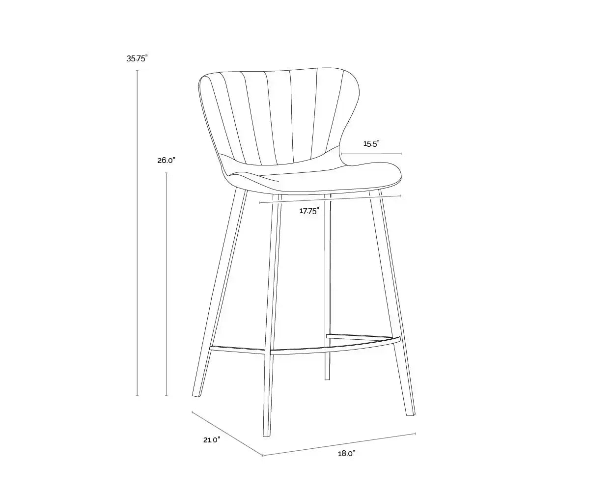 SUNPAN ARABELLA COUNTER STOOL - Benches, Ottoman, Stools