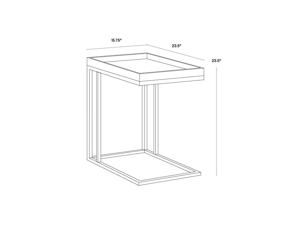 Sunpan ARDEN C-SHAPED SIDE TABLE - Side