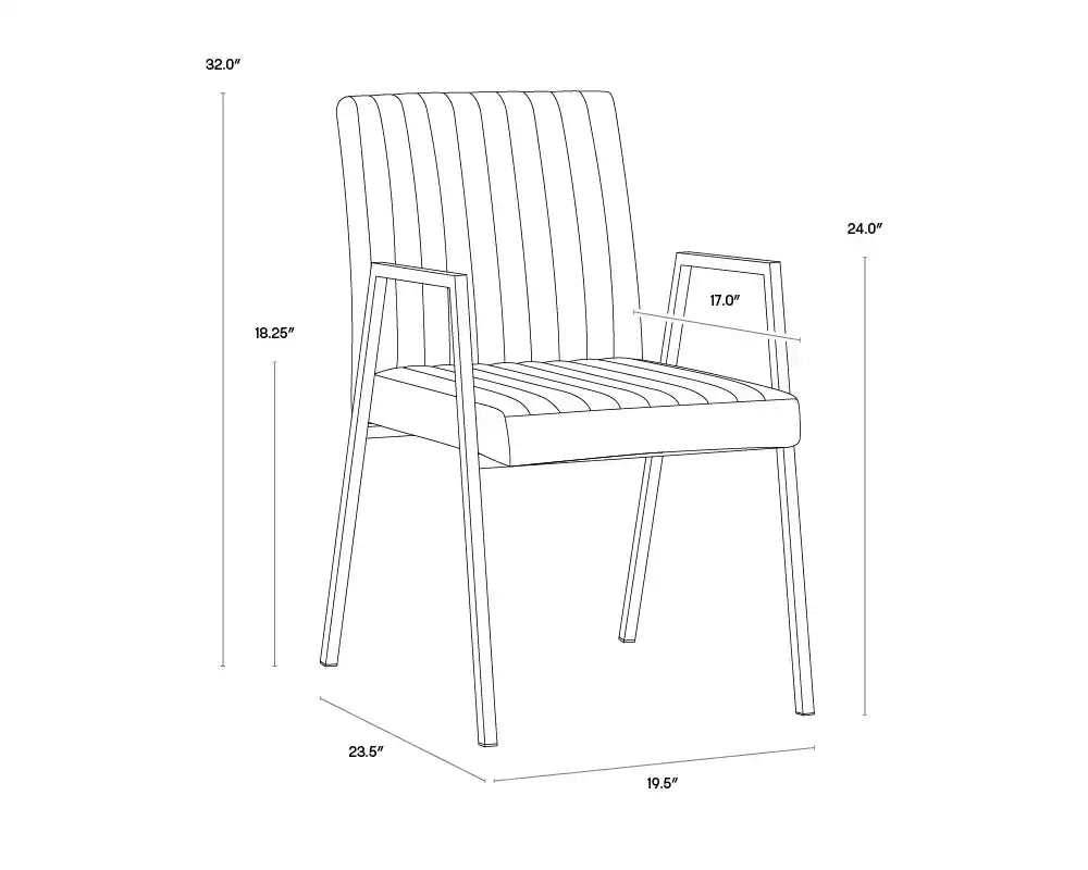 Sunpan HOMER DINING ARMCHAIR - Dining Chairs