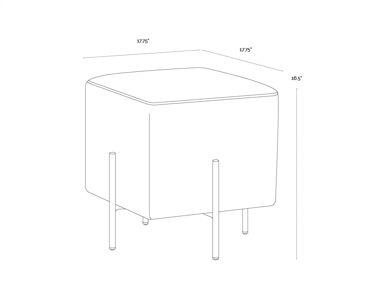 SUNPAN HESTON OTTOMAN - Benches, Ottoman, Stools