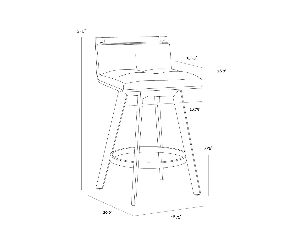 Sunpan, ARIZONA SWIVEL COUNTER STOOL, BENCHES, OTTOMAN & STOOLS
