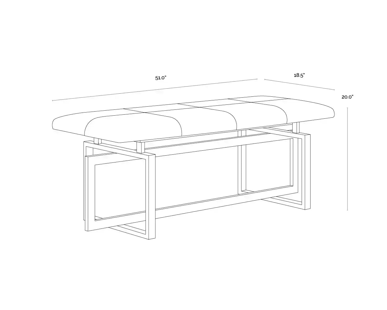 SUNPAN PILAR BENCH - Benches, Ottoman, Stools