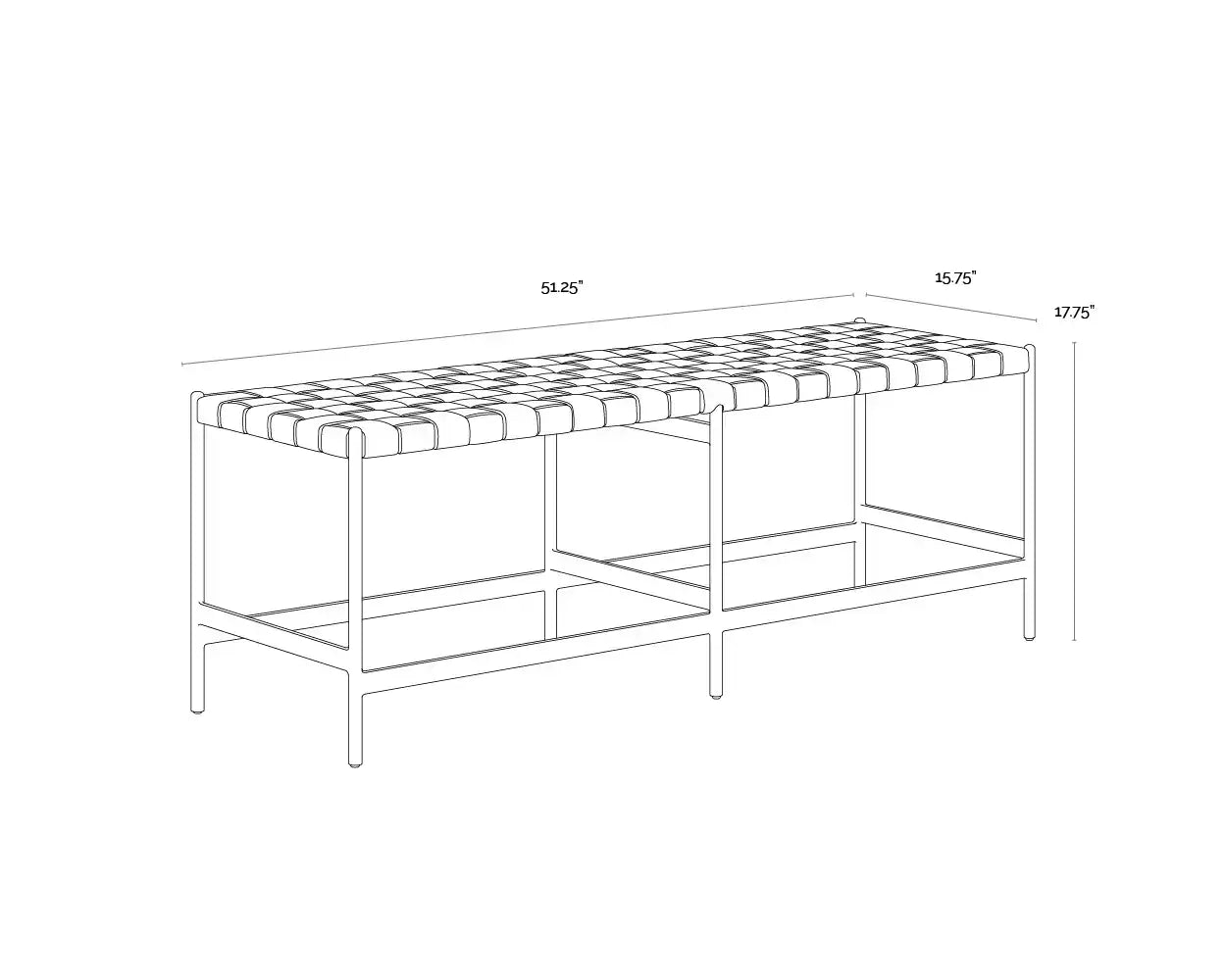 Sunpan, OMARI BENCH, BENCHES, OTTOMAN & STOOLS