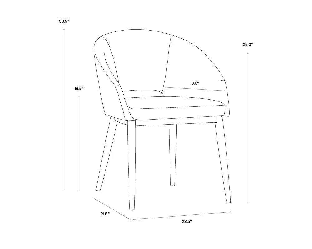 Sunpan THATCHER DINING ARMCHAIR - Dining Chairs