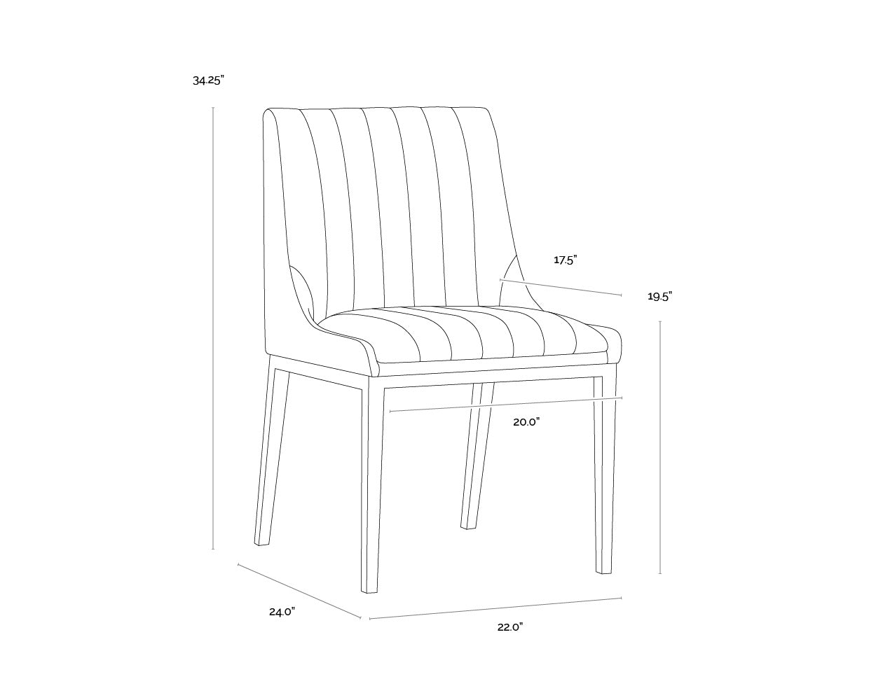 Sunpan HALDEN DINING CHAIR - Dining Chairs