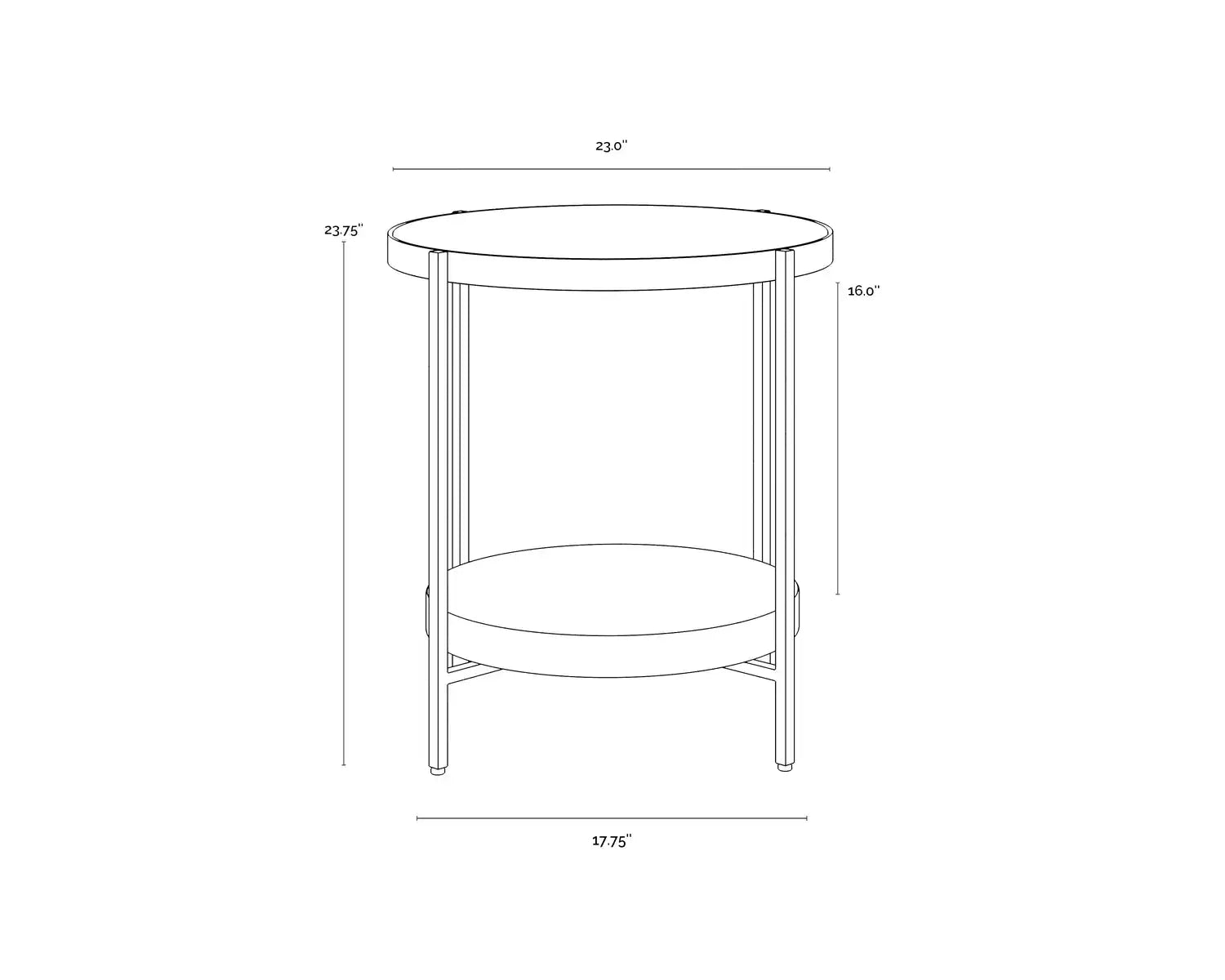 Sunpan GIA SIDE TABLE - Side