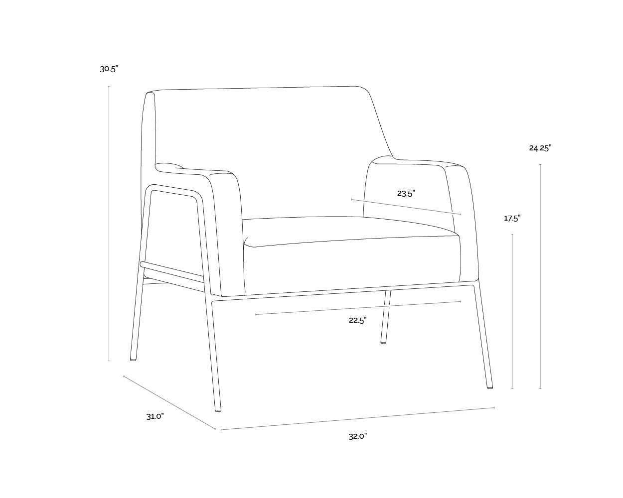 Sunpan CYBIL LOUNGE CHAIR - Lounge