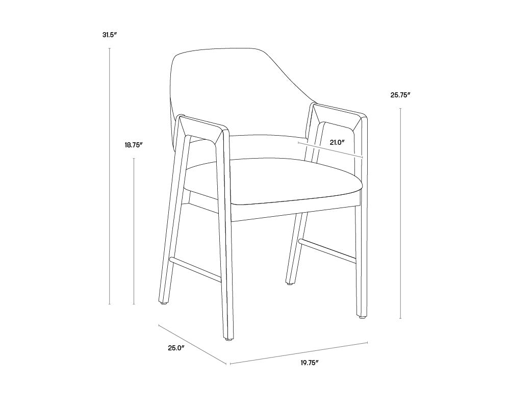 Sunpan MILTON DINING ARMCHAIR - Dining Chairs