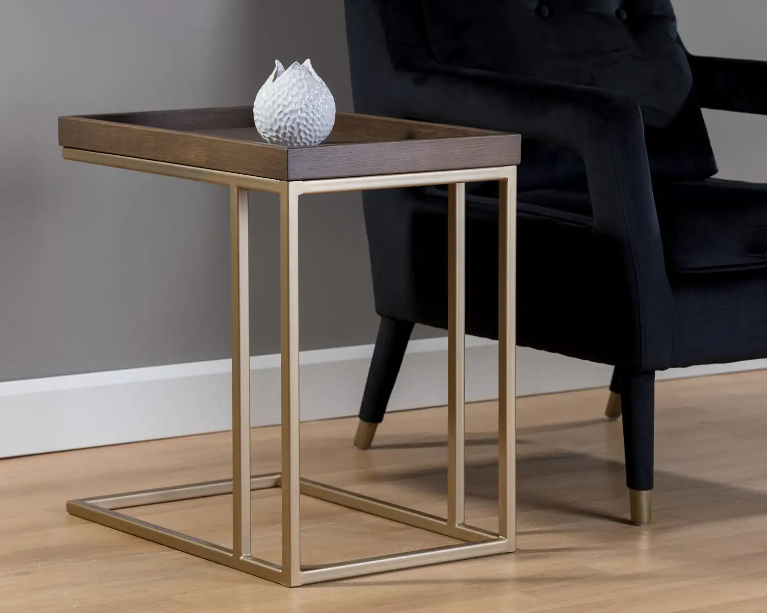 Sunpan ARDEN C-SHAPED SIDE TABLE - Side