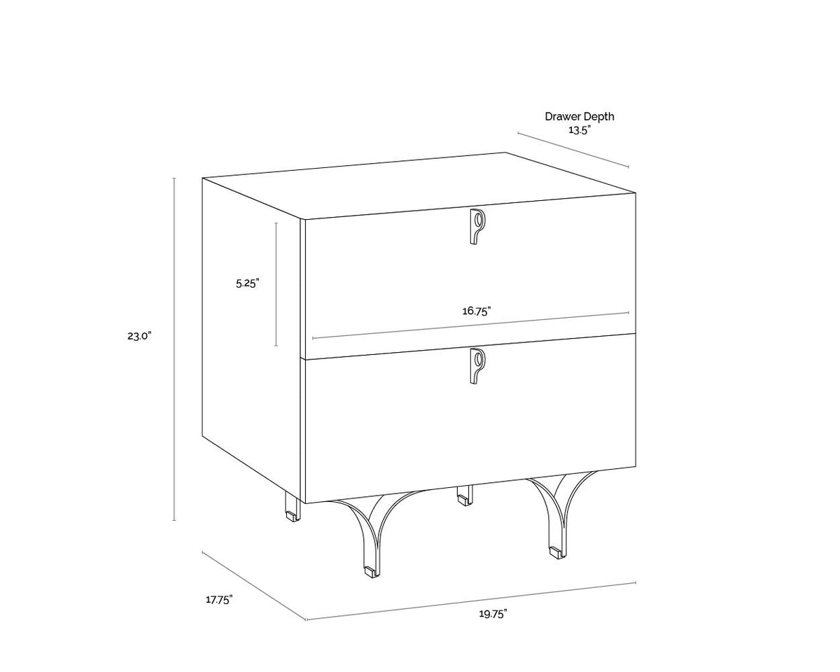 Sunpan CELINE NIGHTSTAND - Nightstands