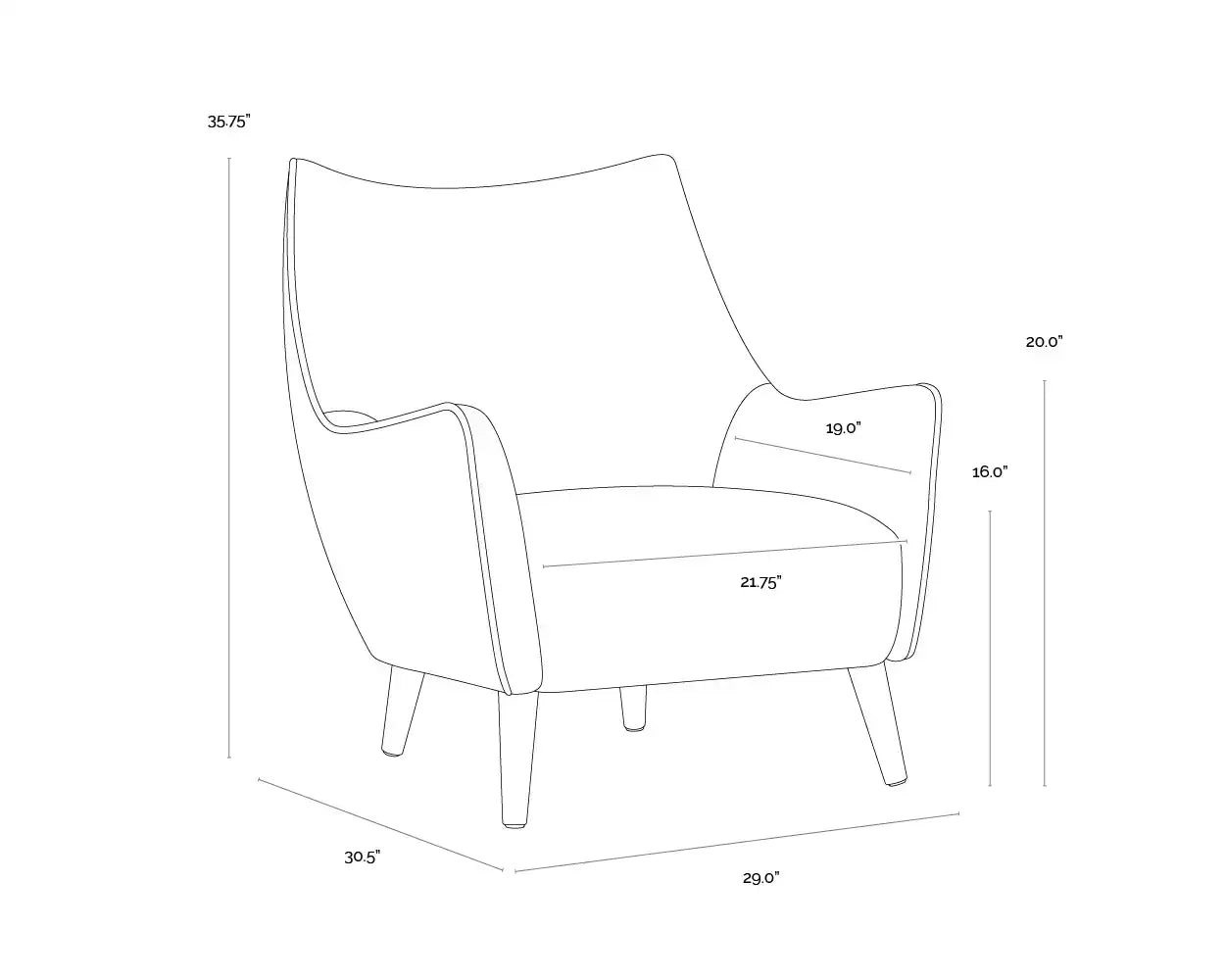 Sunpan SORREL LOUNGE CHAIR - Lounge