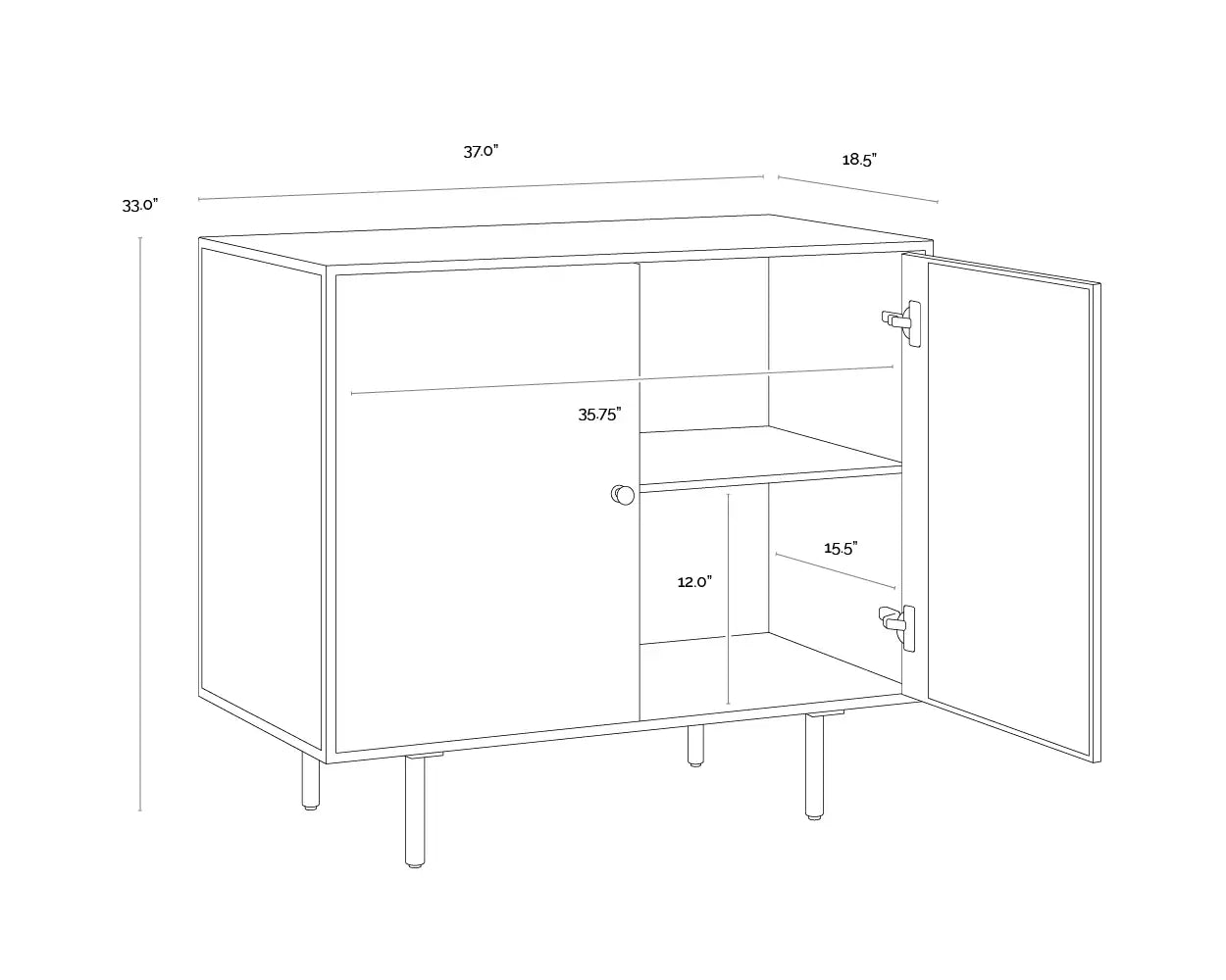 SUNPAN ARLINGTON SIDEBOARD - Side