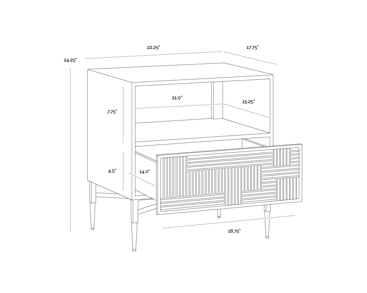 SUNPAN, MARKWOOD NIGHTSTAND, NIGHTSTANDS