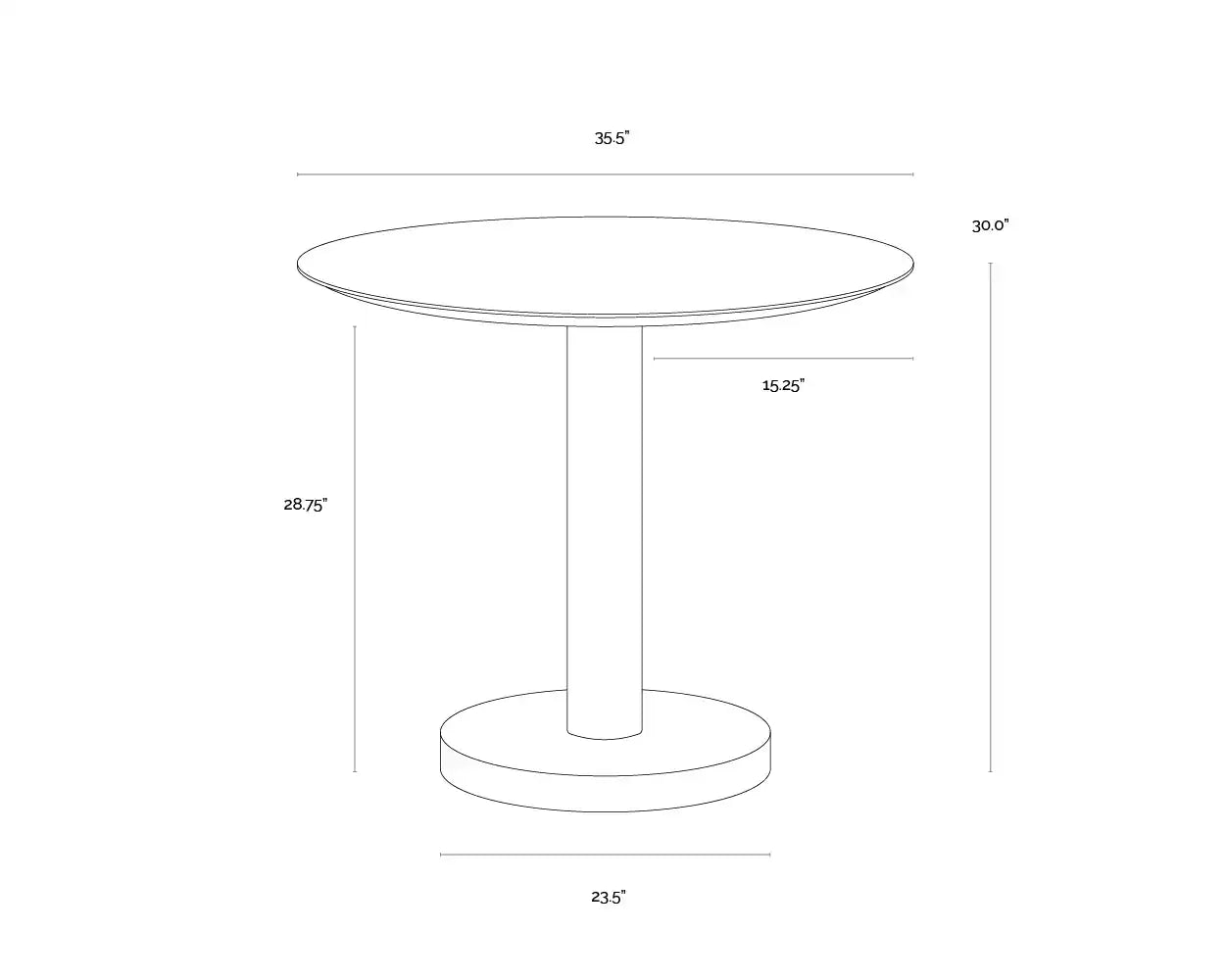 Sunpan MONACO BISTRO TABLE - Dining Tables